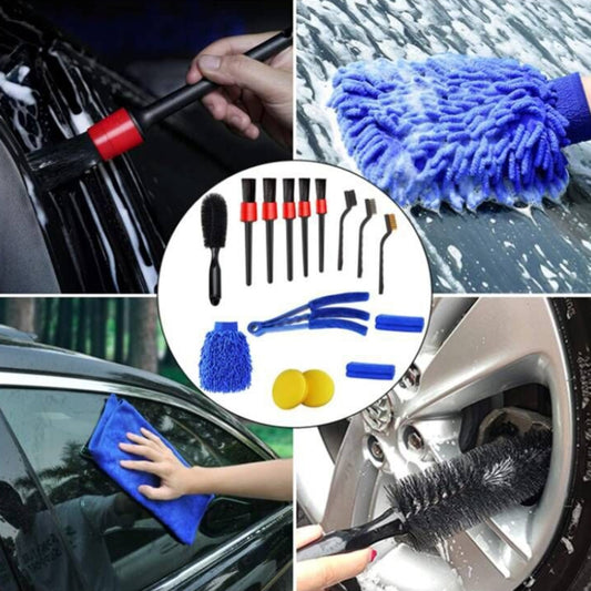 15 PCS / Set Car Cleaning Brush Wax Sponge Car Wash Tool Brush - Car washing supplies by buy2fix | Online Shopping UK | buy2fix