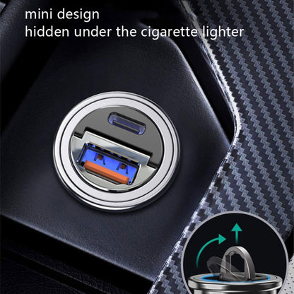 Car Fast Charge One Drag Two Cigarette Conversion Plugs, Model: PD+PD(Tarnish) - Car Charger by buy2fix | Online Shopping UK | buy2fix