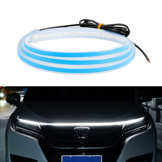 Car LED Streamer Decorative Hood Atmosphere Lights, Style: Monochrome White Light(1.8m) - Decorative Lights by buy2fix | Online Shopping UK | buy2fix