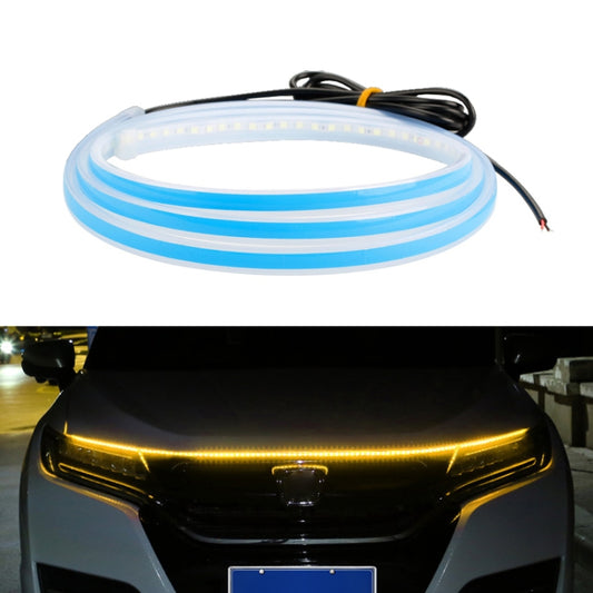 Car LED Streamer Decorative Hood Atmosphere Lights, Style: Monochrome Yellow Light(1.8m) - Decorative Lights by buy2fix | Online Shopping UK | buy2fix