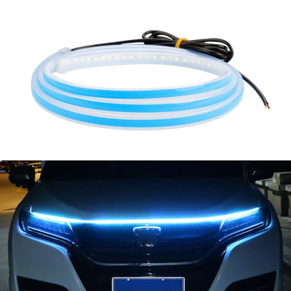 Car LED Streamer Decorative Hood Atmosphere Lights, Style: Monochrome Ice Blue Light(1.5m) - Decorative Lights by buy2fix | Online Shopping UK | buy2fix