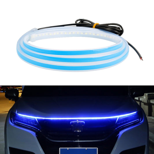 Car LED Streamer Decorative Hood Atmosphere Lights, Style: Monochrome Blue Light(1.8m) - Decorative Lights by buy2fix | Online Shopping UK | buy2fix