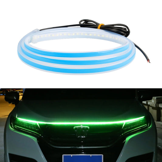 Car LED Streamer Decorative Hood Atmosphere Lights, Style: Monochrome Green Light(1.5m) - Decorative Lights by buy2fix | Online Shopping UK | buy2fix