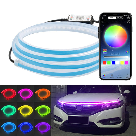 Car LED Streamer Decorative Hood Atmosphere Lights, Style: APP Colorful Light(1.5m) - Decorative Lights by buy2fix | Online Shopping UK | buy2fix