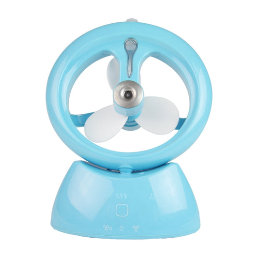 Mini USB Rechargeable Spray Fan Student Dormitory Office Desktop Mute Fan(Glossy Blue) - Electric Fans by buy2fix | Online Shopping UK | buy2fix