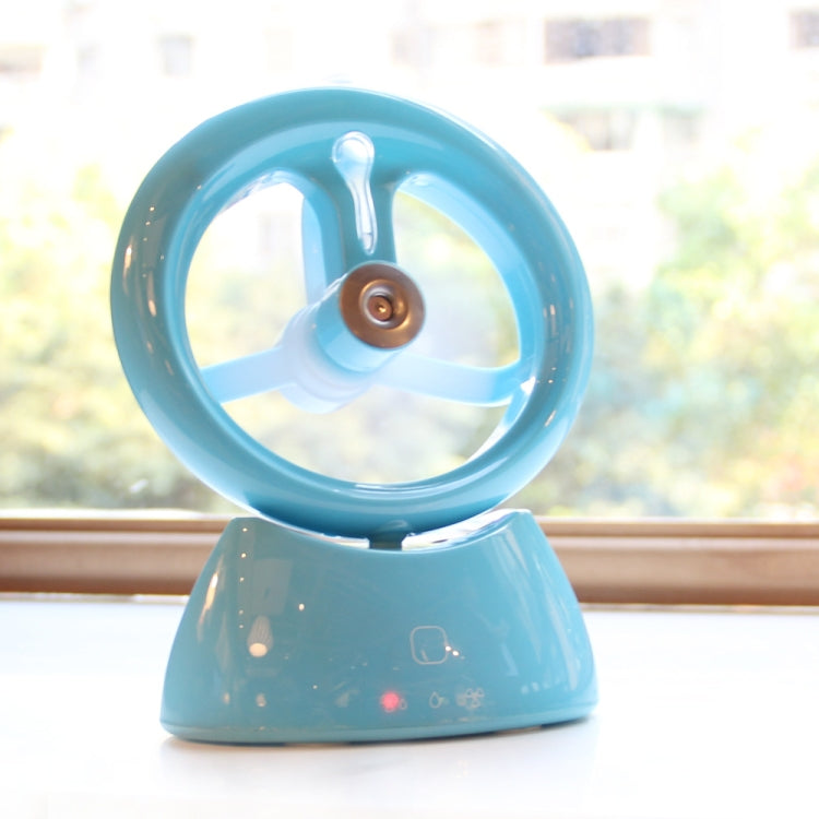 Mini USB Rechargeable Spray Fan Student Dormitory Office Desktop Mute Fan(Glossy Blue) by buy2fix