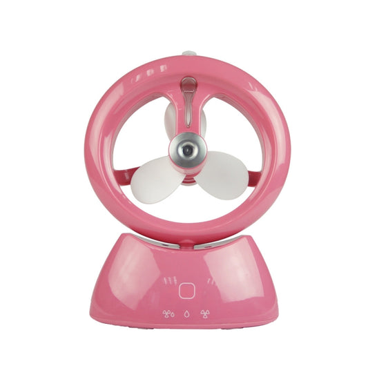 Mini USB Rechargeable Spray Fan Student Dormitory Office Desktop Mute Fan(Glossy Watermelon Red) - Electric Fans by buy2fix | Online Shopping UK | buy2fix