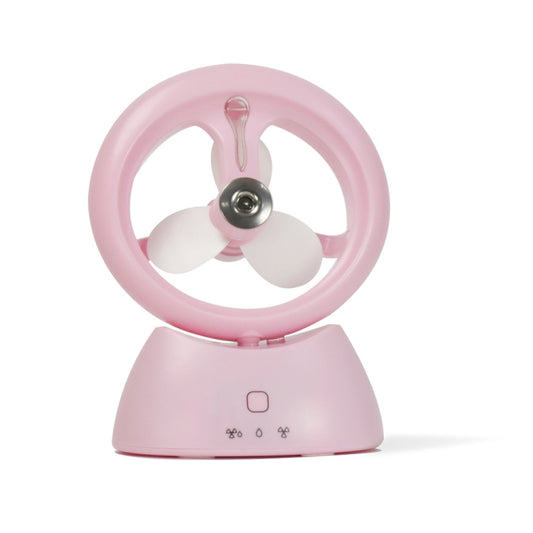 Mini USB Rechargeable Spray Fan Student Dormitory Office Desktop Mute Fan(Frosted Pink) - Electric Fans by buy2fix | Online Shopping UK | buy2fix