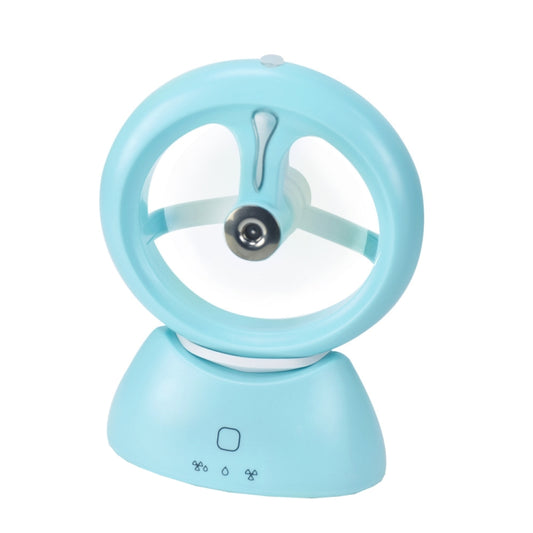 Mini USB Rechargeable Spray Fan Student Dormitory Office Desktop Mute Fan(Frosted Sky Blue) - Electric Fans by buy2fix | Online Shopping UK | buy2fix