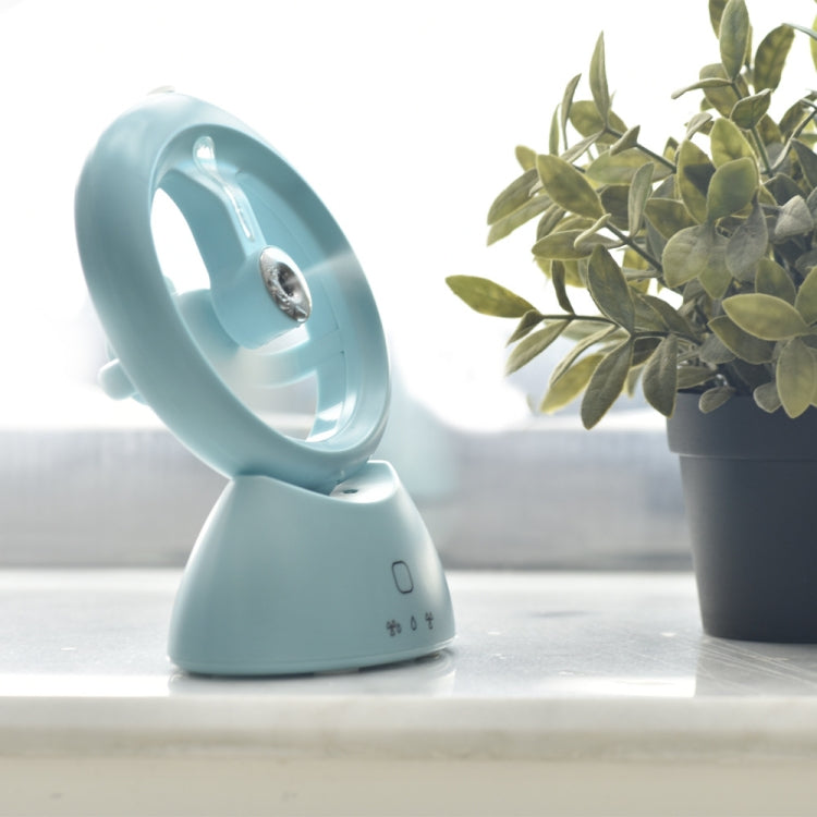 Mini USB Rechargeable Spray Fan Student Dormitory Office Desktop Mute Fan(Frosted Sky Blue) - Electric Fans by buy2fix | Online Shopping UK | buy2fix