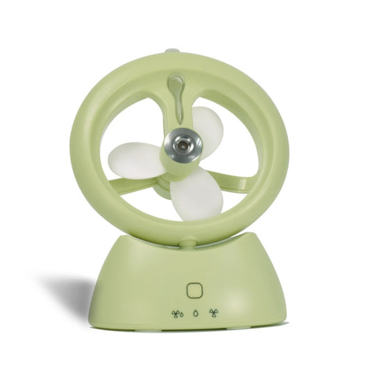 Mini USB Rechargeable Spray Fan Student Dormitory Office Desktop Mute Fan(Frosted Matcha Green) - Electric Fans by buy2fix | Online Shopping UK | buy2fix