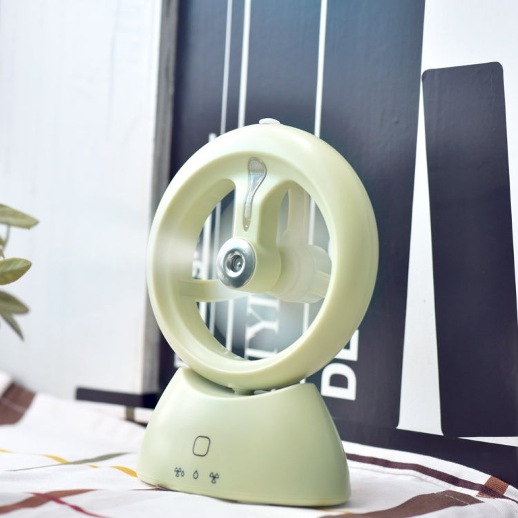Mini USB Rechargeable Spray Fan Student Dormitory Office Desktop Mute Fan(Frosted Matcha Green) - Electric Fans by buy2fix | Online Shopping UK | buy2fix
