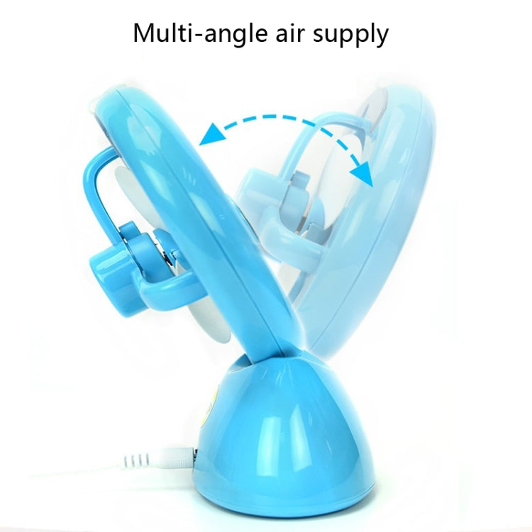 Mini USB Rechargeable Spray Fan Student Dormitory Office Desktop Mute Fan(Glossy Blue) by buy2fix