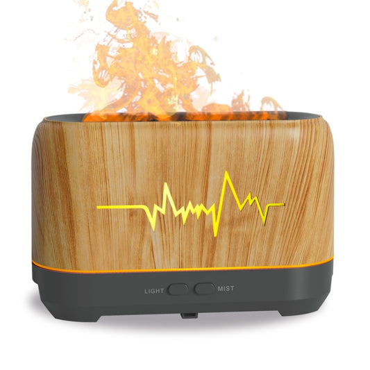 YX-1690 Wood Grain Aroma Diffuser Hollow Flame Humidifier(Shallow Wooden Grain) - Air Purifiers & Accessories by buy2fix | Online Shopping UK | buy2fix