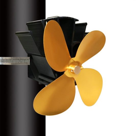 YL603 Thermodynamic Magnetless Wall Mounted Fireplace Fan(Gold) - Fireplace Fan by buy2fix | Online Shopping UK | buy2fix
