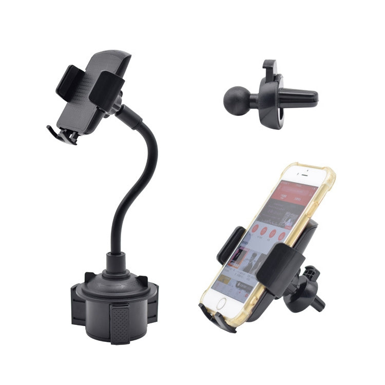 Air Inlet Cup Seat 2 In 1 Universal Long Hose Car Mobile Phone Bracket - Universal Car Holders by buy2fix | Online Shopping UK | buy2fix