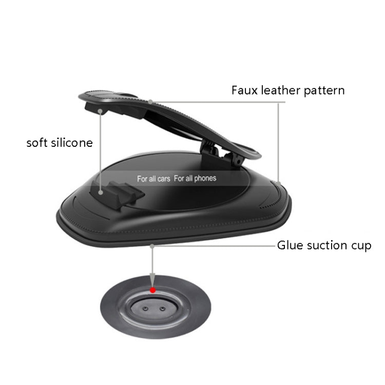 Compartment Suction Cup Instrument Table Universal Car Mobile Phone Bracket - Universal Car Holders by buy2fix | Online Shopping UK | buy2fix