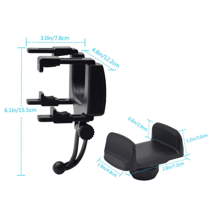 Car Rearview Mirror Universal Navigation Mobile Phone Bracket - Universal Car Holders by buy2fix | Online Shopping UK | buy2fix