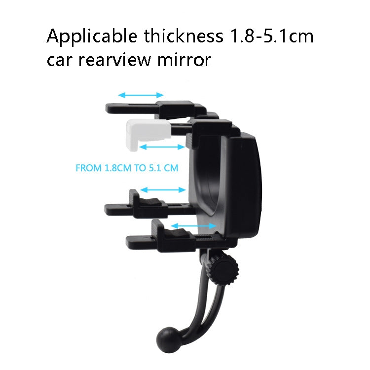 Car Rearview Mirror Universal Navigation Mobile Phone Bracket - Universal Car Holders by buy2fix | Online Shopping UK | buy2fix
