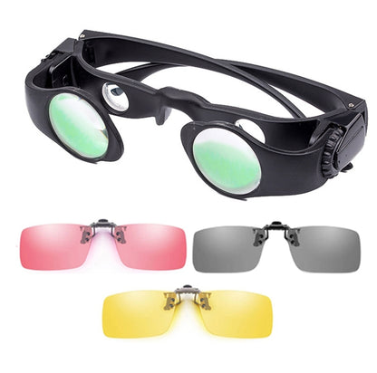 8x Fishing Binoculars Zoomable Telescope Glasses ,Style: Telescope+Three-color Clip by buy2fix