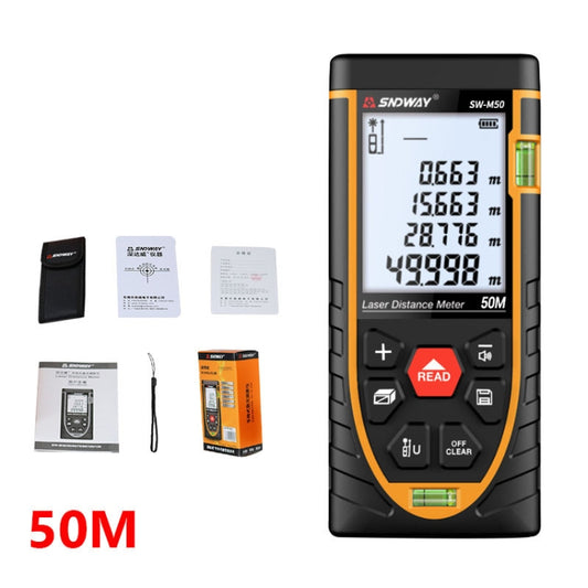 SNDWAY SW-M50 Laser Distance Meter Infrared Measuring Instrument, Distance: 50m - Laser Rangefinder by SNDWAY | Online Shopping UK | buy2fix