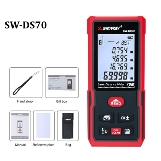 SNDWAY SW-DS70 Handheld Laser Rangefinder Infrared Laser Ruler, Distance: 70m - Laser Rangefinder by SNDWAY | Online Shopping UK | buy2fix