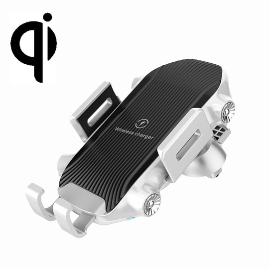 X343 15W chargeur sans fil de voiture support de téléphone à ventouse à Induction intelligente (blanc)
