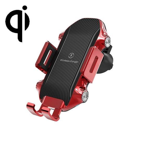 X343 15W chargeur sans fil de voiture support de téléphone à ventouse à induction intelligente (rouge)