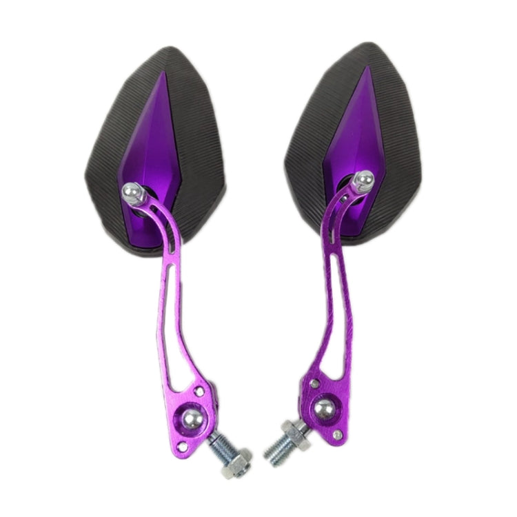 Aluminum Alloy Motorcycle Large-view Rearview Mirror Modification(Purple) - Side Mirrors by buy2fix | Online Shopping UK | buy2fix
