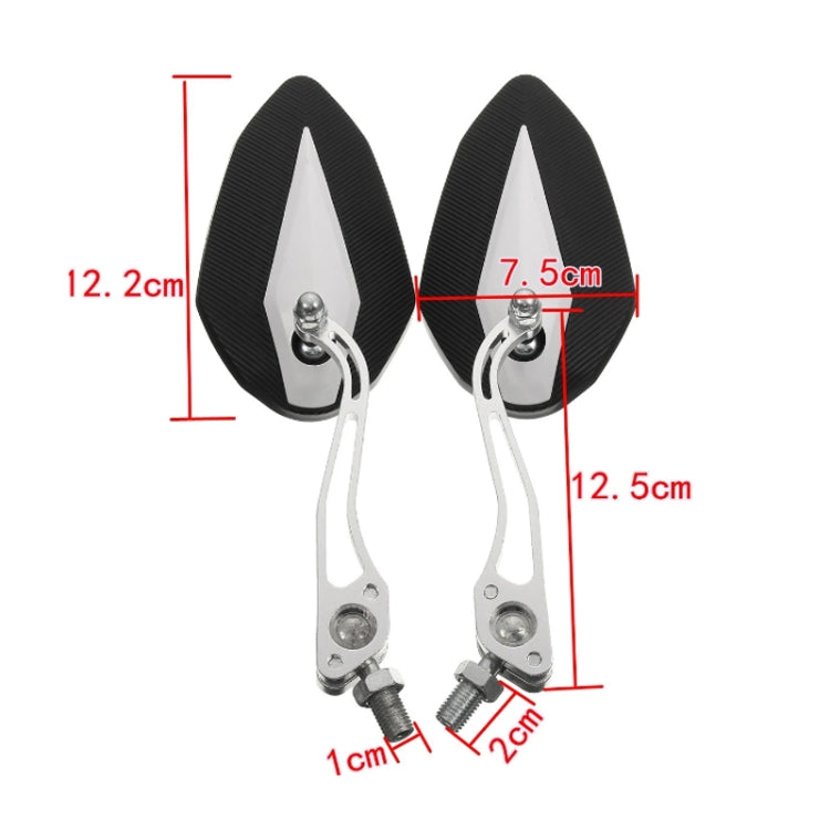 Aluminum Alloy Motorcycle Large-view Rearview Mirror Modification(Black) - Side Mirrors by buy2fix | Online Shopping UK | buy2fix