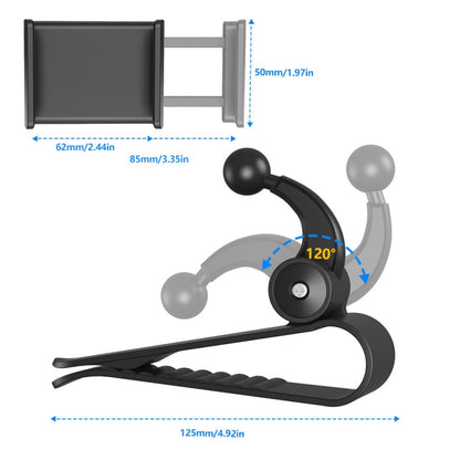 Car Sun Visor Bracket Car Mobile Phone Buckle Holder(Black) - Universal Car Holders by buy2fix | Online Shopping UK | buy2fix