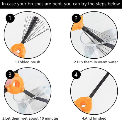 For ECOVACS  N79S / DN620 / 500 4pairs Side Brushes+ 6pcs Filters+Roller Brush - For ECOVACS Accessories by buy2fix | Online Shopping UK | buy2fix