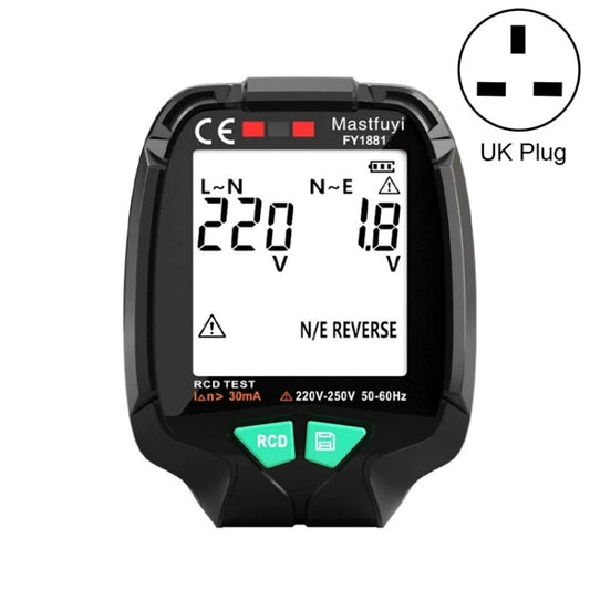 FUYI FY1881 High Precision Power Polarity Phase Socket Tester(UK Plug) - Current & Voltage Tester by FUYI | Online Shopping UK | buy2fix