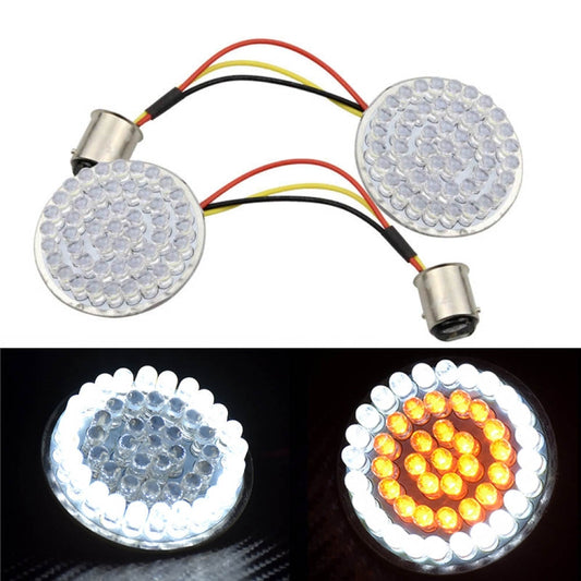 2 PCS Motorcycle LED Signal Steering Lamp For Dyna(White Yellow Light 1157 Without Lampshade) - Signal Lights by buy2fix | Online Shopping UK | buy2fix