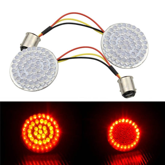 2 PCS Motorcycle LED Signal Steering Lamp For Dyna(Red Red Light 1157 Without Lampshade) - Signal Lights by buy2fix | Online Shopping UK | buy2fix