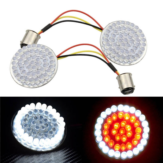 2 PCS Motorcycle LED Signal Steering Lamp For Dyna(White Red Light 1157 Without Lampshade) - Signal Lights by buy2fix | Online Shopping UK | buy2fix