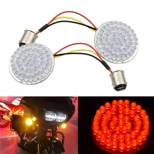 2 PCS Motorcycle LED Signal Steering Lamp For Dyna(Red Light 1156 Without Lampshade) - Signal Lights by buy2fix | Online Shopping UK | buy2fix