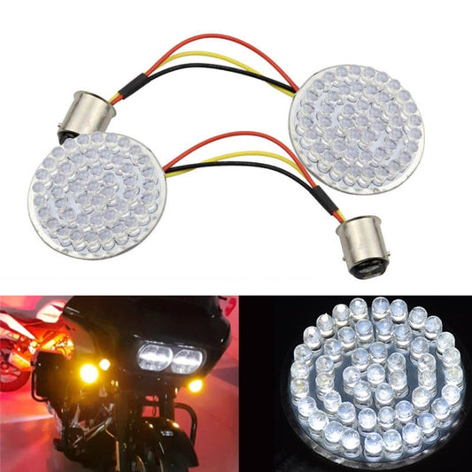2 PCS Motorcycle LED Signal Steering Lamp For Dyna(White Light 1156 Without Lampshade) - Signal Lights by buy2fix | Online Shopping UK | buy2fix