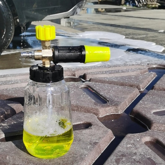 High Pressure Cleaning Machine 1/4 Quick Plug-In Joint Transparent Foam PA Pot(Foam Pot+Joint) - Car washing supplies by buy2fix | Online Shopping UK | buy2fix