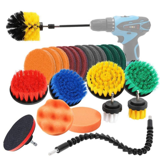 24 PCS / Set  Universal Rod Cleaning Dust Removal Polishing Electric Drilling Brush Set - Car washing supplies by buy2fix | Online Shopping UK | buy2fix