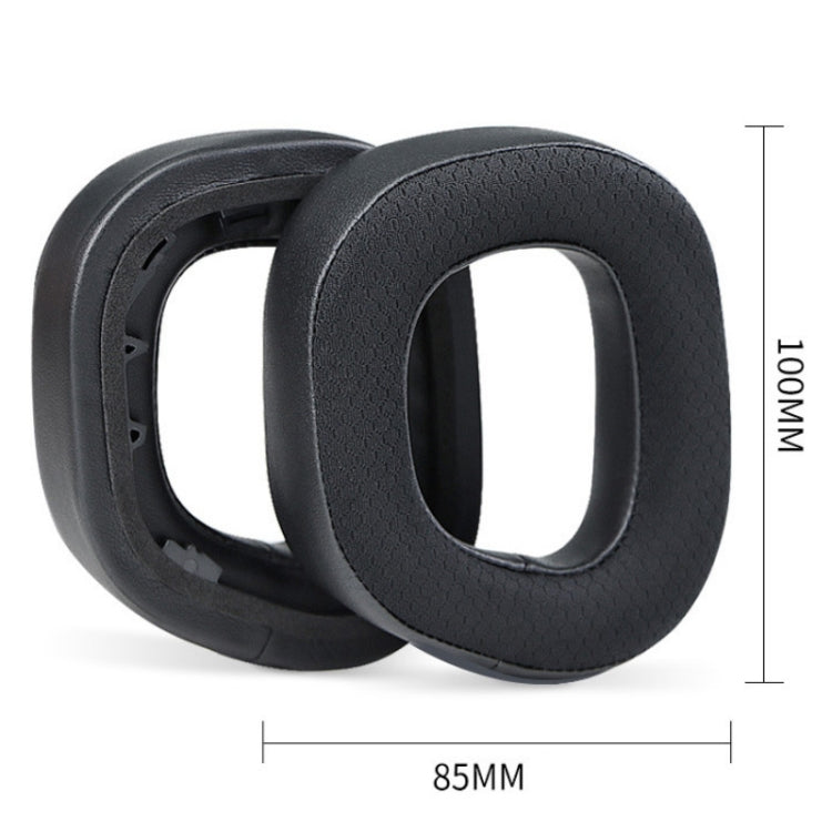2 PCS RGB Headest Sponge Cover Earmuffs For Corsair HS80(Velvet + Protein Skin) - Earmuff & Pad by buy2fix | Online Shopping UK | buy2fix