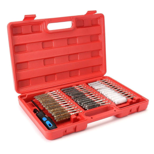 38 PCS / Set Stainless Steel Wire Pipe Brush Nylon Copper Wire Hex Rod Tool Cleaning Brush(Red) - Car washing supplies by buy2fix | Online Shopping UK | buy2fix