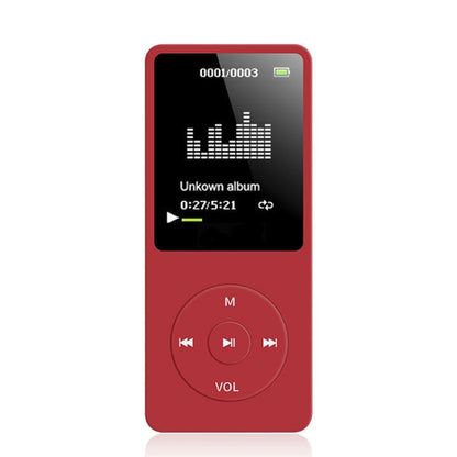 Card Ultra-thin Lossless MP4 Player With Screen(Red) - MP4 Player by buy2fix | Online Shopping UK | buy2fix
