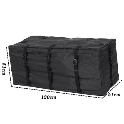 420D Waterproof Cloth Double Zipper 8 Buckle Roof Bag Luggage Bag,Style: Roof Bag+Non-slip Mat by buy2fix