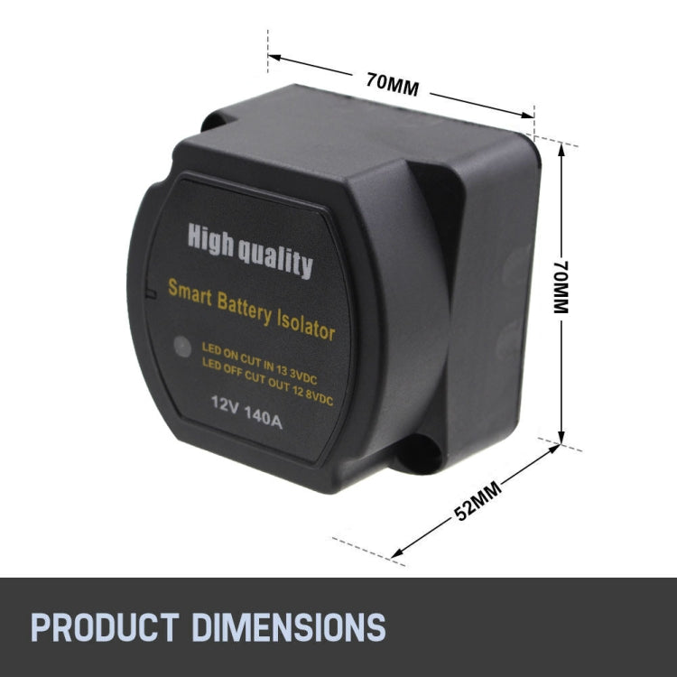 12V 140A Route Yacht Off-Road Car Beach Car Double Battery System Voltage Sensitive Relay - Relays by buy2fix | Online Shopping UK | buy2fix