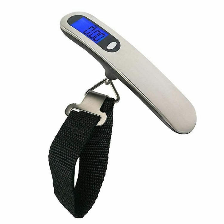 Stainless Steel Handheld Electronic Luggage Scale Portable Express Scale(Black) by buy2fix