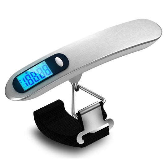 Stainless Steel Handheld Electronic Luggage Scale Portable Express Scale(Black) by buy2fix