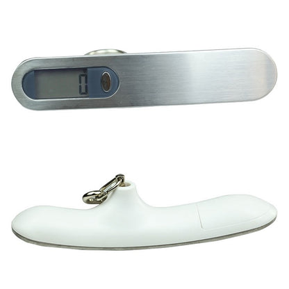 Stainless Steel Handheld Electronic Luggage Scale Portable Express Scale(White) by buy2fix