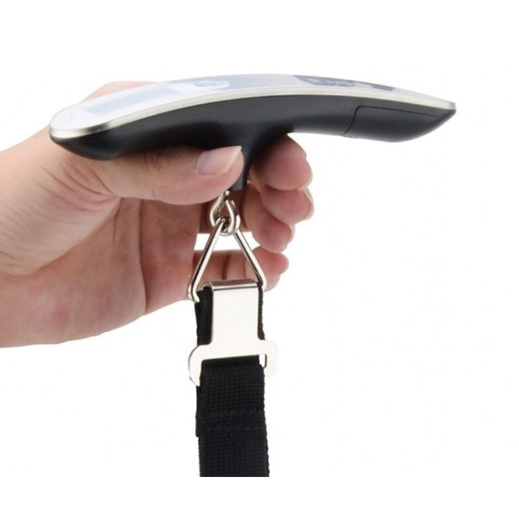 Stainless Steel Handheld Electronic Luggage Scale Portable Express Scale(White) by buy2fix