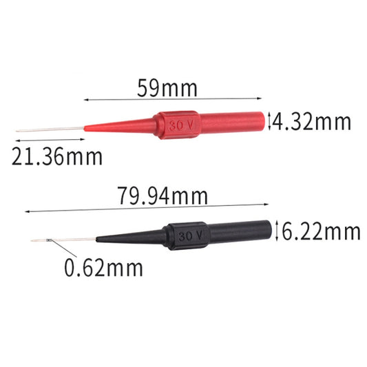 2pcs /Pair Coarse Probe Auto Repair Test Multimeter Pen, Color: Red + Black - Electronic Test by buy2fix | Online Shopping UK | buy2fix